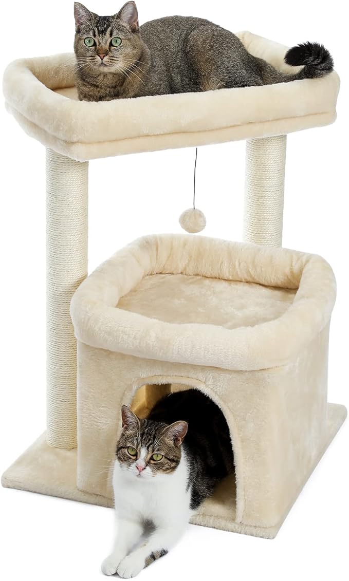 PEQULTI Cat Tree Cat Tower for Large Cats with Sisal-Covered Scratching Posts and Extra-Large Cat Perch Suitable for Indoor Cats-Mewly Pet