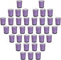 Purple Mercury Glass Tea Light Holders Set of 36 - Elegant Votive Candle Holders for Weddings, Showers and Home Decor - Perfect for Table Centerpieces and Parties (Glass, Purple)