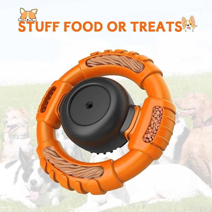 Dog Toys for Aggressive Chewers Large Medium Small Breed Indestructible Durable Tough Squeaky Dog Chew Toys to Keep Them Busy Nylon Rubber Interactive Dog Toys-Mewly Pet