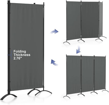 Morngardo Room Divider Folding Privacy Screens 3 Panel Partitions Dividers Portable Separating for Home Office Bedroom Dorm Decor