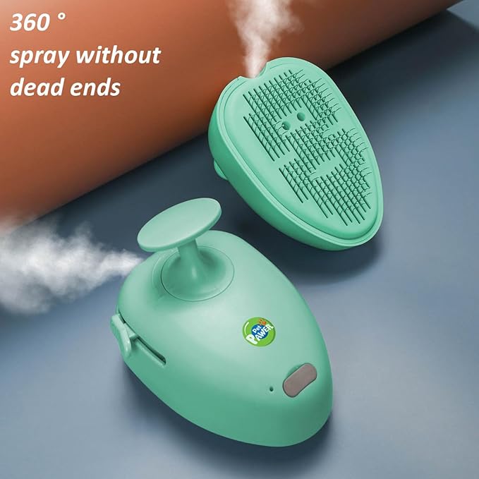 Cat Steam Brush for Shedding, 4 in 1 Rechargeable Steam Brush for Cats and Dogs, Anti-Static, Massage, Cleaning, Shedding & Combing All In One!-Mewly Pet