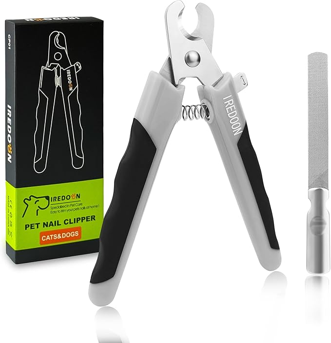 Dog Nail Clippers and Trimmers with Nail File, Ultra-Sharp 4CR13 Stainless Steel Blades Pet Grooming Nail Clippers for Small Medium-Large Breeds-Mewly Pet