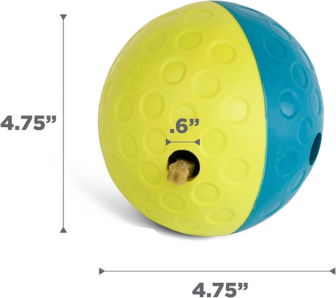 Outward Hound by Nina Ottosson Treat Tumble Interactive Puzzle Ball Dog Toy, Level 1 Beginner, Blue, Small (4.75" Diameter)-Mewly Pet