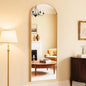 DUMOS Arched Wall-Mounted Full Length Mirror 27"x71" for Bedroom, Full Body Floor Mirror with Stand, Hanging or Leaning for Wall, Gold