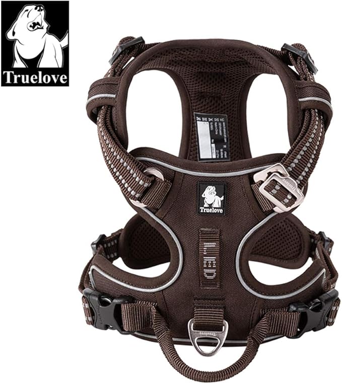 TRUE LOVE Dog Harness No Pull Nylon Reflective Pet Harness Adjustable Comfortable Control Step-in Brilliant Colors Truelove TLH56512-Mewly Pet
