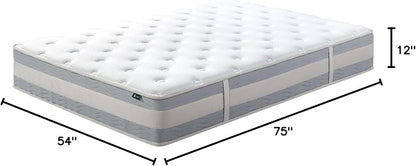 ZINUS 12 Inch Comfort Support Hybrid Mattress [New Version], Full, Fiberglass Free, Medium Plush, Motion Isolation, Certified Safe Foams & Fabric, Mattress in A Box