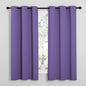 NICETOWN Room Darkening Curtains for Kitchen, Lilac Purple, Set of 2, 42 inches Wide by 50 inches Long, Window Treatment Thermal Insulated Solid Grommet Room Darkening Curtains/Drapes for Bedroom