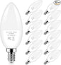 Brightever E12 Candelabra LED Light Bulbs 40W Equivalent, 4W Small Candle Light Bulbs Daylight White 5000K, Type B Ceiling Fan Lightbulbs for Chandelier, Table Lamps, Non-Dimmable, Pack of 12