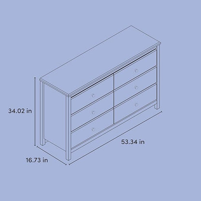 Storkcraft Alpine 6-Drawer Dresser (Black) – GREENGUARD Gold Certified, Black Dresser for Bedroom, Kids & Nursery Storage Drawers, Safety Interlocking Drawers, Pre-Installed Tracks, Kids Bedroom