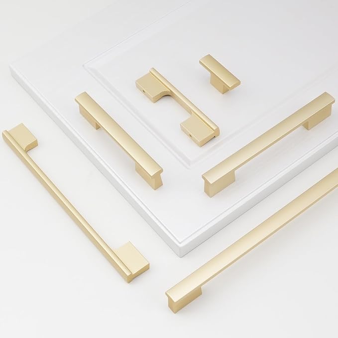 20 Pack Kitchen Cabinet Knobs Brushed Gold Cabinet Knobs Drawer Knobs Solid Kitchen Hardware