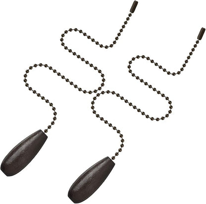 Boao 8 Pieces Ceiling Fan Pull Chains Extender Wooden Pendant Pull Chain Extension for Ceiling Light Lamp Fan(Coffee)