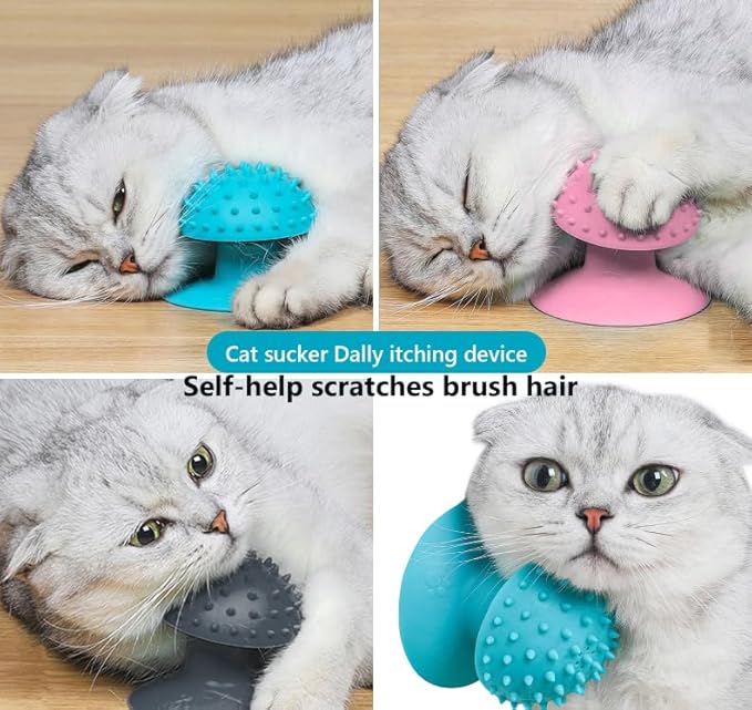 3-Pack Cat Scratcher cat self groomer for Loose Fur Removal, Catnip Massager, Massage Combs for Short & Long Fur Cats and Kittens-Mewly Pet