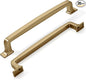 khtumeware 20 Pack 6-1/4 Inch Cabinet Handles Brushed Brass/Brushed Gold Drawer Pulls Cupboard Handles