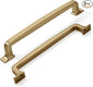 khtumeware 2 Pack 6-1/4 Inch Kitchen Cabinet Handles Brushed Brass Cabinet Pulls Brushed Gold Drawer Pulls Kitchen Cabinet Hardware Kitchen Handles for Cabinets Cupboard Handles Drawer Handles