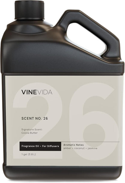 VINEVIDA [128 Fl Oz] Cocoa Butter Fragrance Oil for Cold Air Diffusers, Essential Oils for Diffuser Oil Refill & Air Freshener Room Spray