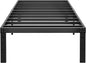 ALDRICH 14 Inch Metal Twin Bed Frame - Single Black Basic Steel Slats Platform, Easy Assembly Heavy Duty Noise Free Bedframes, No Box Spring Needed