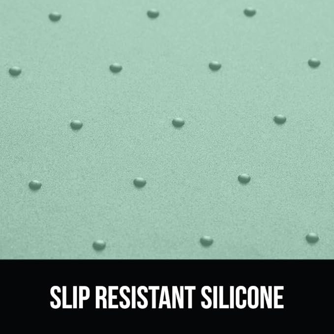 GORILLA GRIP 100% Waterproof Raised Edge BPA Free Silicone Pet Feeding Mat, Dog Cat Food Mats Contain Spills Protects Floors, Placemats for Cats and Dogs Water Bowl, Pets Accessories 28x18 Mint-Mewly Pet