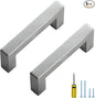 Ravinte 5 Pack Brushed Nickel Kitchen Cabinet Handles 3 Inch Cabinet Pulls Square Kitchen Hardware for Cabinet Drawer Pulls Drawer Handles Come with Screwdriver