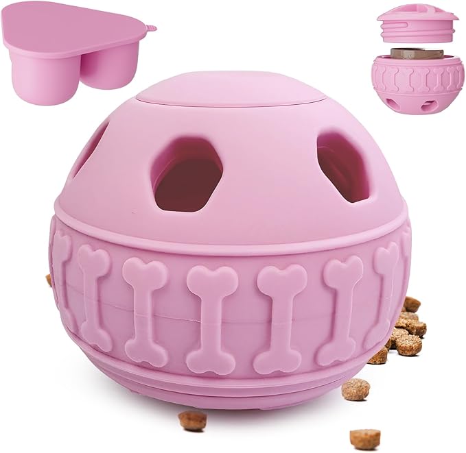 Interactive Dog Licking Toy - Freezable Fillable, Slow Feeding Puzzle Ball, Relieves Boredom and Stimulates Intelligence - This Interactive Dog Toy is Suitable for Small and Medium Breed-Mewly Pet