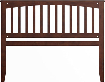 AFI, Mission Queen Solid Wood Headboard with Attachable Charger, Walnut