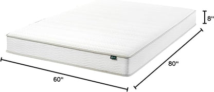ZINUS 8 Inch Foam and Spring Hybrid Mattress [New Version], Queen, Fiberglass Free, Medium Firmness, Durable Support, Certified Safe Foams & Fabric, Mattress in A Box