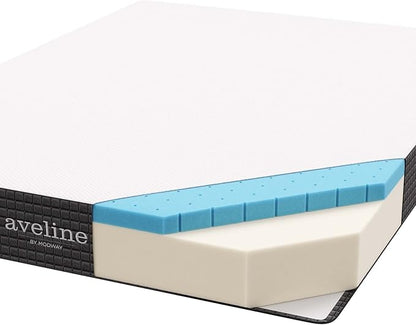 Modway Aveline Gel Infused Memory Mattress with CertiPUR-US Certified Foam, Queen, White