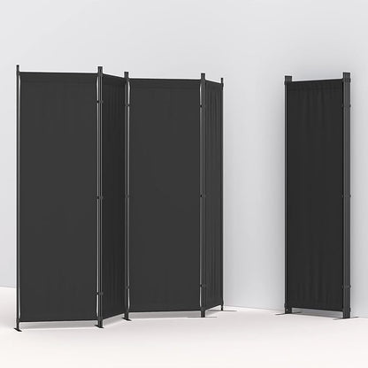 Morngardo Room Divider, Folding Privacy Screens, 4 Panel Room Partitions, 88" Foldable Wall Dividers, Portable Separating for Home Office Bedroom Dorm Decor (Black)