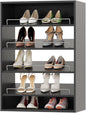 ROOMTEC 25.5" Shoe Shelf Short Tower Closet Unit, Modular Closet System with Shelf, Wardrobe Organizer for Bedroom or Walk-in Closet, Wall Mounted, Customizable Clothes Storage Unit, Black