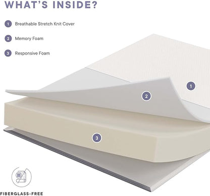 Modway Mila Firm 8" Fiberglass Free Memory Foam Full Mattress