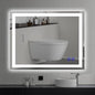 36"x28" LED Bathroom Mirror with Lights Large Wall-Mounted Vanity LED Mirror Smart Lighted Makeup Mirror Stepless Dimmable, Adjustable Brightness,Touch Screen Button,Anti-Fog,Memory Function