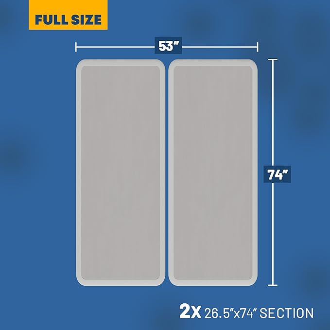 Nutan Inch Sturdy Box Spring for Mattress Support-Durable and Fully Assembled, Natural Wood Full, White, 4" Foundation