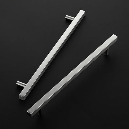 Ravinte Brushed Nickel Cabinet Handles 5 Pack 10 inch Satin Nickel Square Cabinet Pulls Silver Hardware for Kitchen 12-1/2 inch Overall Length Stainless Steel Drawer Pulls