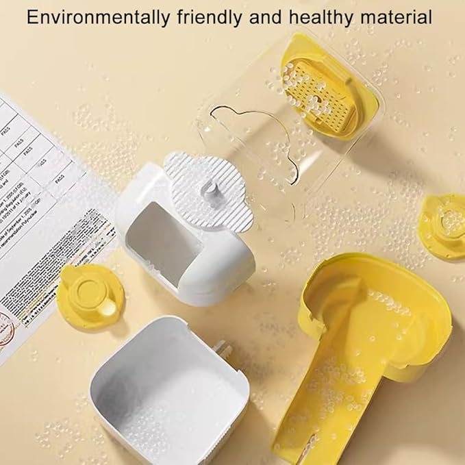 Pet Hanging Automatic Feeders Drinking Bowls，Gravity Rabbit Feeder and Water Set，Cage Cat Food Bowl Feeding Station for Puppy Kitten Chinchilla Hedgehog Guinea Pig Ferret (Pink Blue-Water)-Mewly Pet