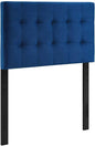 Modway Lily Biscuit Tufted Twin Performance Velvet Headboard, Navy
