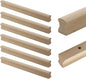 6Pcs Unfinished Beech Wood Solid Furniture Pulls Handles,Unfinished Unpainted Paintable Wooden Handles Cupboard Closet Drawer Handle Pull,Length 11.81",Hole Dis.8.82"