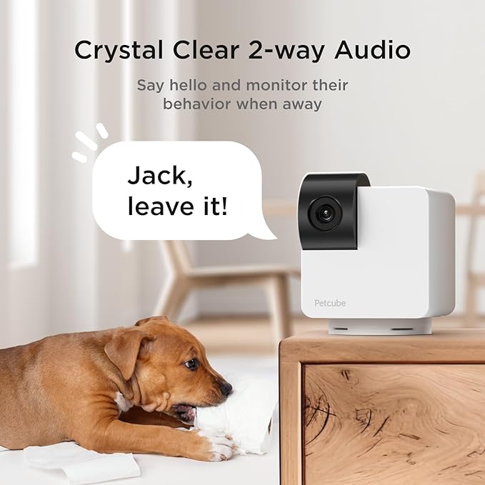 Petcube Cam 360 The Pack of 3 Camera | Ultimate Interactive WiFi Pet and Home Security Pan-Tilt Camera with Phone App, 1080p HD Video, 360° Rotation, Night Vision, Smart Alerts for Home Surveillance-Mewly Pet