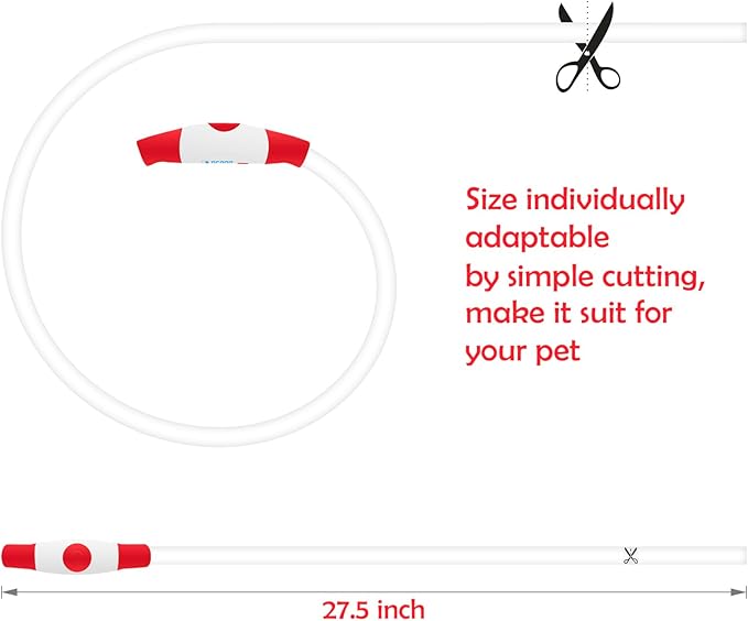 Led Dog Collar, BSEEN USB Rechargeable Flash Dog Necklace Light, Pet Safety Collar Makes Your Beloved Dogs Be Seen at Night for Small Medium Large Dogs(Red)-Mewly Pet