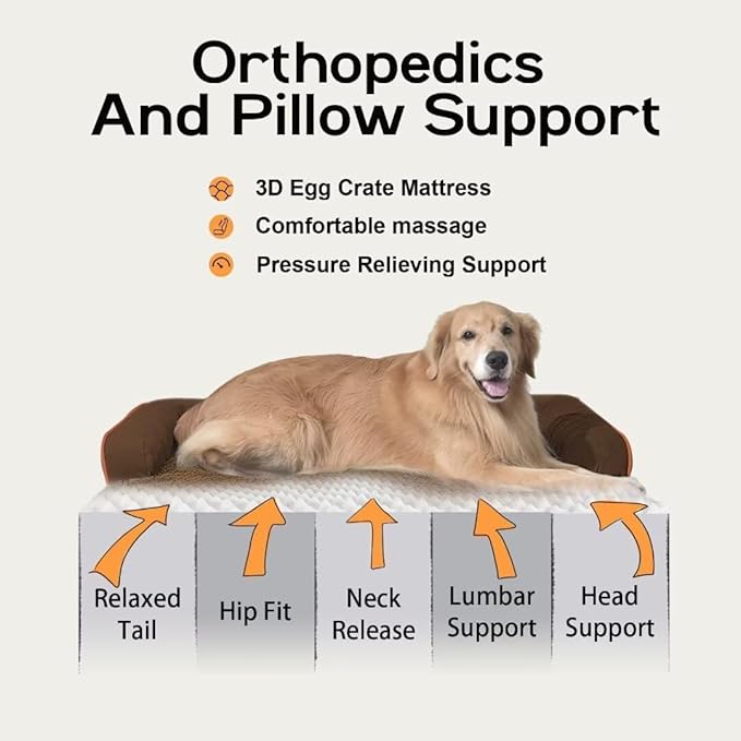 Small Dog Bed Waterproof Orthopedic Dog Beds for Medium Sized Dogs Comfy Pet Cat Bed with Sides, Washable Removable Cover-Mewly Pet