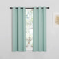 NICETOWN Thermal Insulated Curtains Blackout Draperies, Aqua Blue, Set of 2, 29 by 40 inches Long Window Treatment Solid Grommet Room Darkening Drape Panels for Bedroom