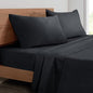 Mejoroom Striped King Size Sheet Set – Hotel Luxury Bed Sheets - Deep Pocket Up to 16 inch, Breathable, Wrinkle, Fade and Stain Resistant – 4 Piece(02-Black)