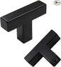 goldenwarm 35 Pack Black Cabinet Knobs Kitchen Cabinet Handles Stainless Steel Cabinet Hardware Black Knobs Handles Pulls for Bathroom Cabinets and Cupboard, 2in(50mm) Overall Length