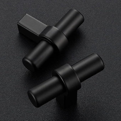30 Pack Matte Black Cabinet Knobs - Kitchen Cabinet Knobs Black Cabinet Pulls for Kitchen Cabinet Drawer Stainless Steel Dresser Knobs for Cabinet Hardware 2in Length Single Hole T Bar Knbs