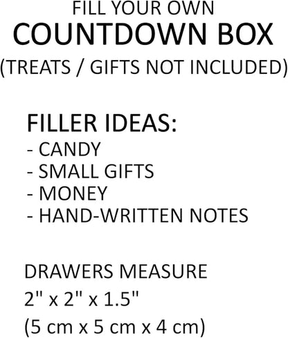 Festive Cardboard Gnome Elf Woodland Holiday Season Fill-Your-Own DIY Advent Calendar/Countdown Box | Scandinavian Nordic Themed Christmas by Nerdy Words
