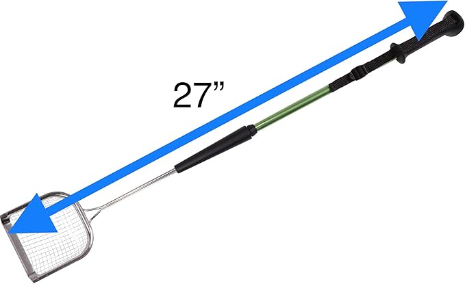 Sand Dipper Metal Cat Litter Scoop – Long Handle Cat Poop Scooper for Litter Box (27”), Heavy-Duty Stainless Steel Kitty Litter Scoop (Junior)-Mewly Pet