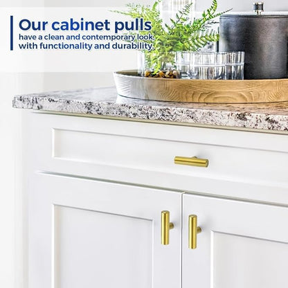 JOY DECOR 30 Pack Cabinet Knobs, Gold Cabinet Handles, 2in Kitchen Cabient Knobs, Single Hole Drawer Knobs for Dresser Drawers