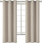 BGment Room Darkening Curtains 63 Inches Long - Grommet Thermal Insulated Drapes Window Treatment Curtains for Bedroom, 2 Panels, 38 x 63 Inch, Camel