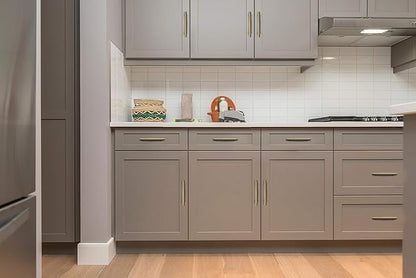 Ravinte 45 Pack 5 Inch Cabinet Pulls Brushed Brass Stainless Steel Kitchen Drawer Pulls Cabinet Handles 5”Length, 3” Hole Center