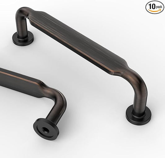 Asidrama 10 Pack 3.75 Inch(96mm) Oil Rubbed Bronze Kitchen Cabinet Handles, Cabinet Pulls Kitchen Cabinet Hardware for Cupboard Drawer Pulls