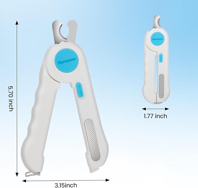 Cat Dog Pet Nail Clippers with Light, Llluminates Cat Dog Nails or Bloodline,Safety Pet Nail Clipper for Dogs, Cats, Rabbits Sharp No Nail Splitting-Mewly Pet