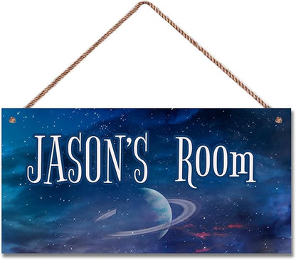 Personalized Sign Stars Wall Art Decoration Exquisite Decorative Signs For Little Man Cave Custom Name for Kids Room Wall Art Decor Outer Space Themed Nursery Decor For Boys Bedroom